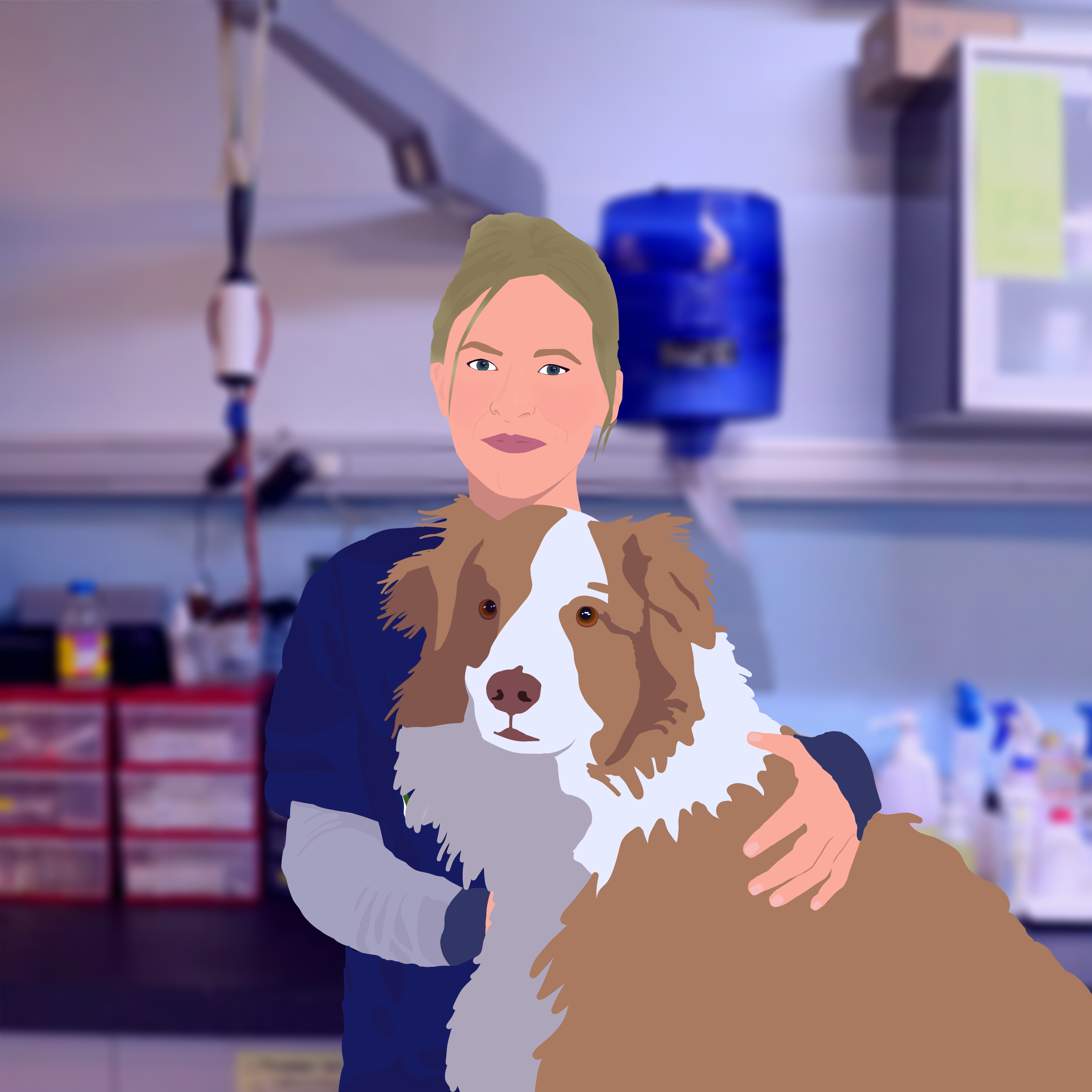 dessin couleur veterinaire urgentiste reanimateur Pauline