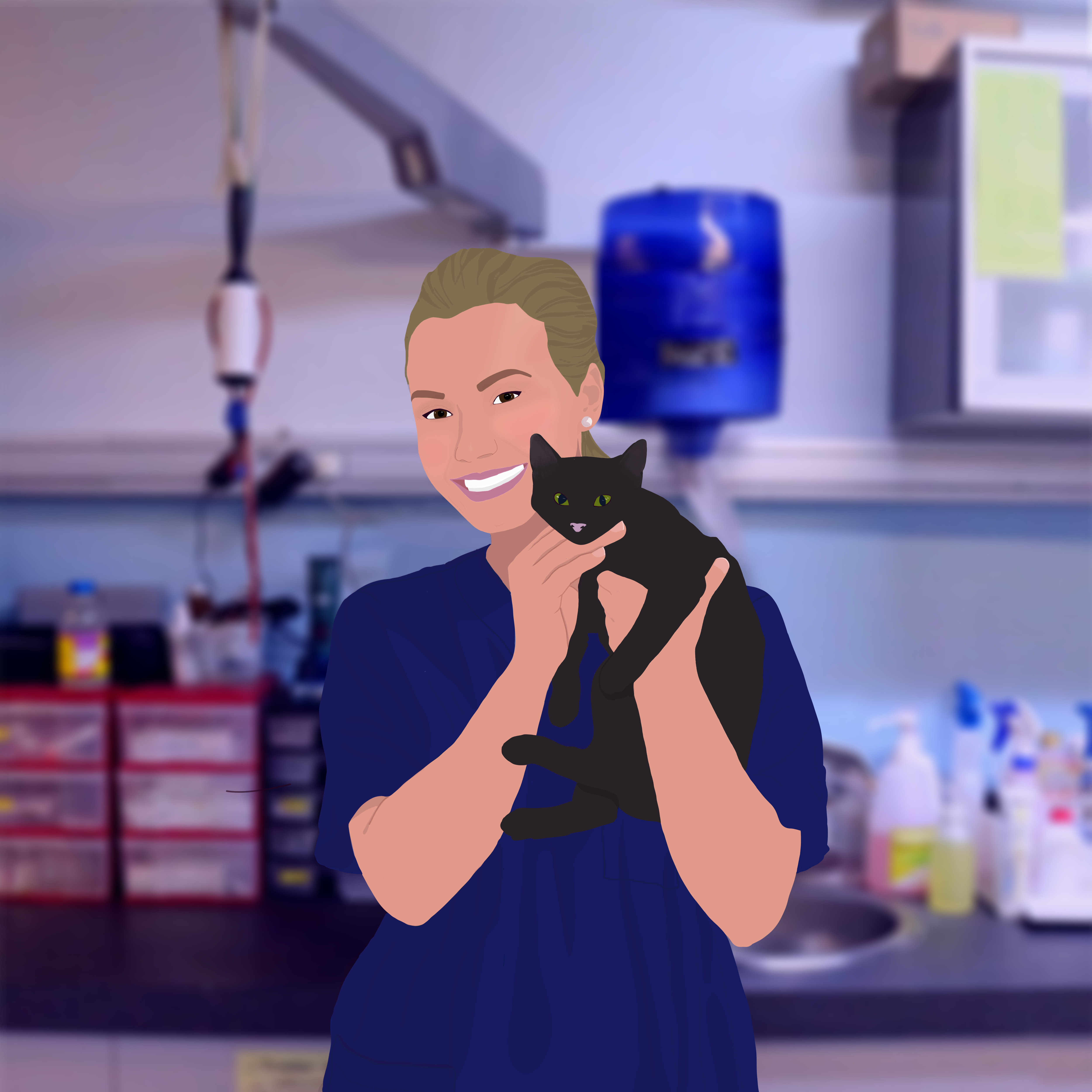 dessin couleur Auxiliaire veterinaire specialisee Angelina